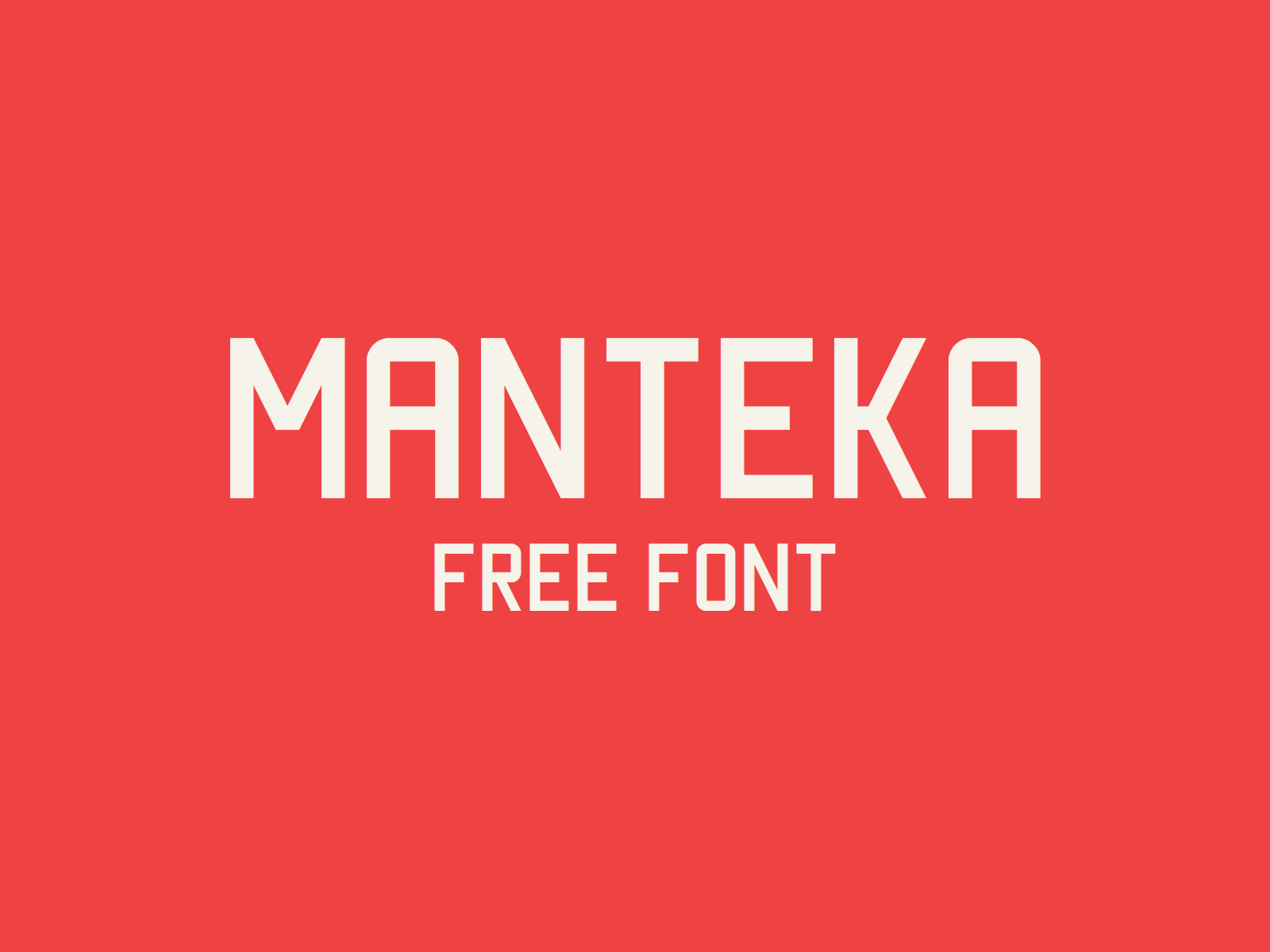 Manteka free font