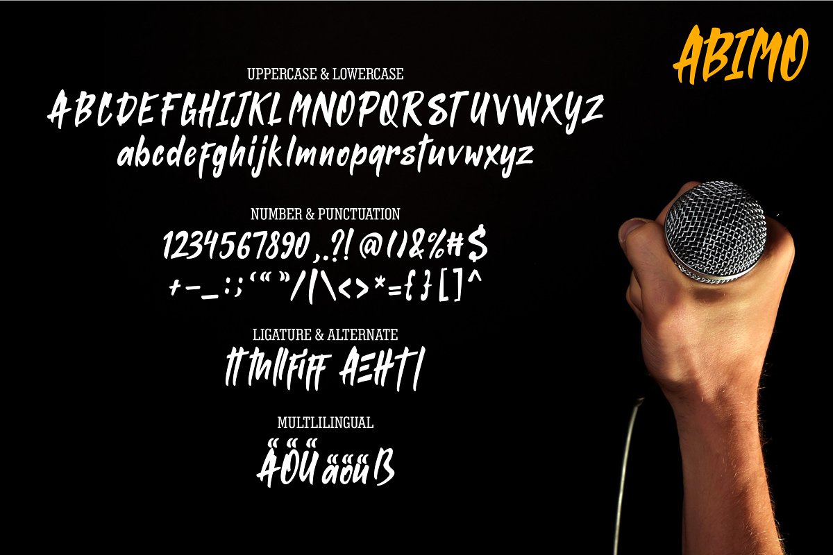 Abimo Free Font - script