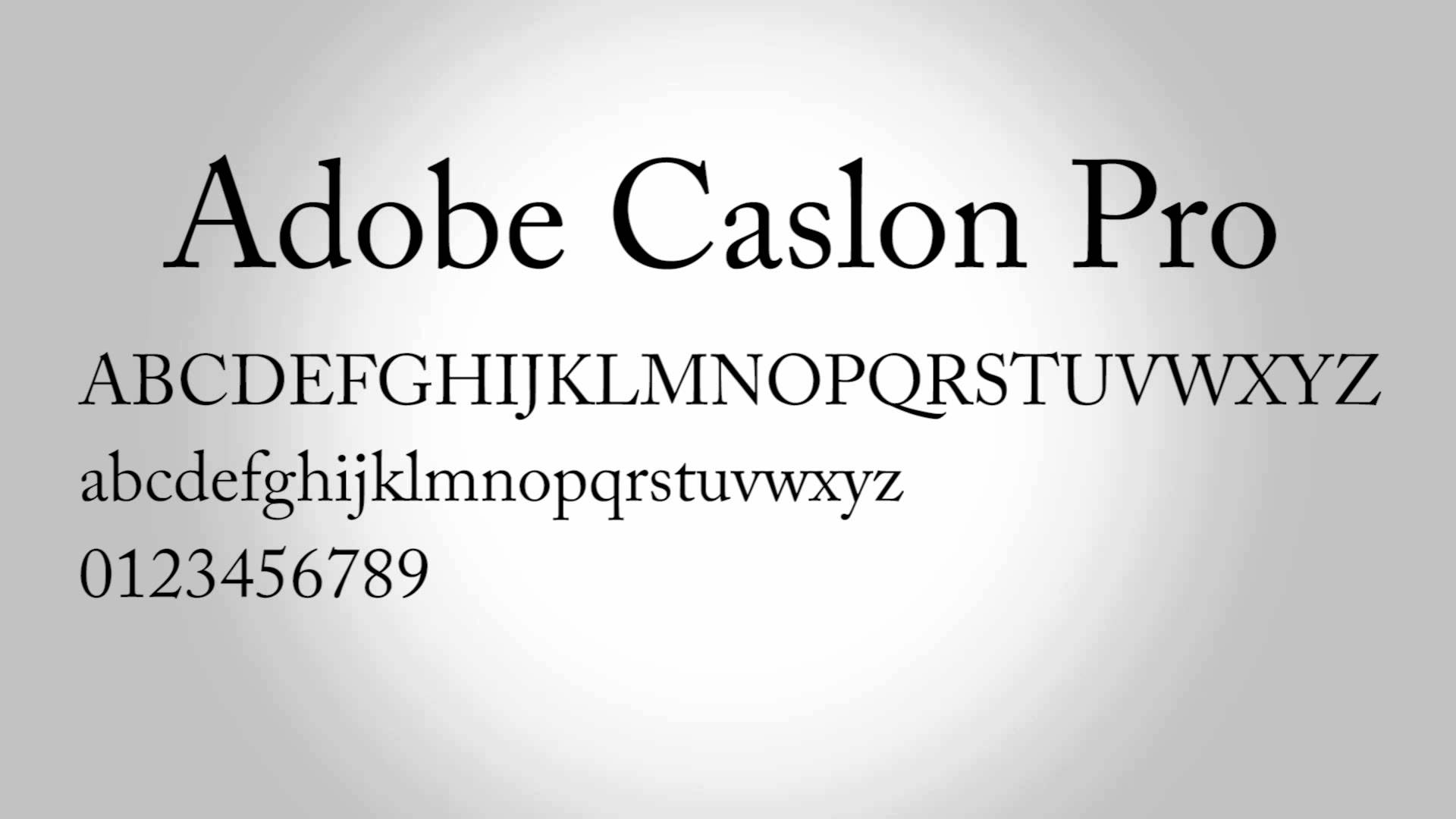 Adobe Caslon Pro Free Font - serif