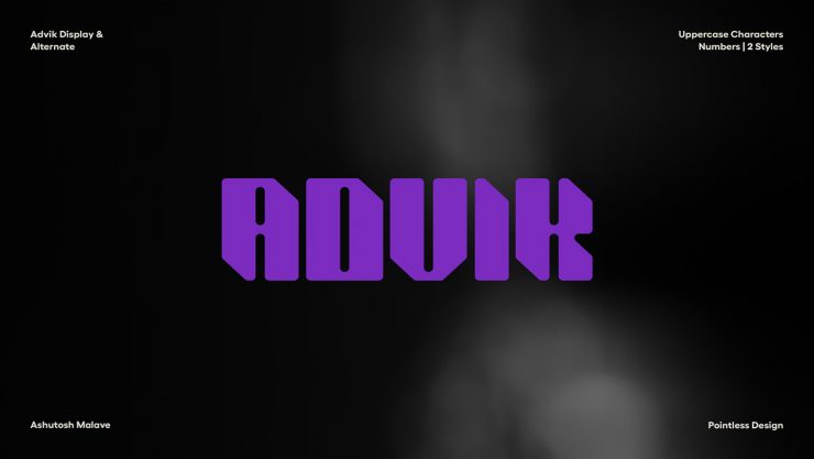 ADVIK Free Font - decorative-display