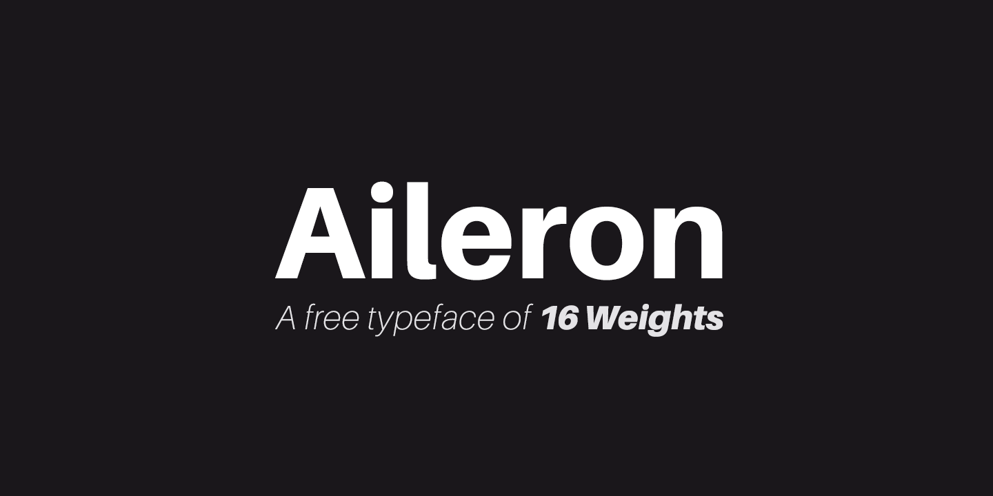 Aileron Free Font Family - sans-serif