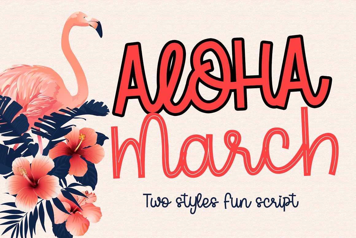 Aloha March Free Font - script
