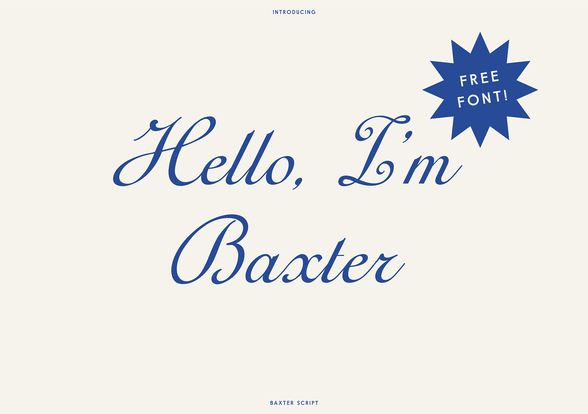 Baxter Free Font - script