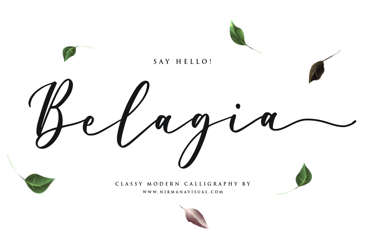 Belagia Free Font - script