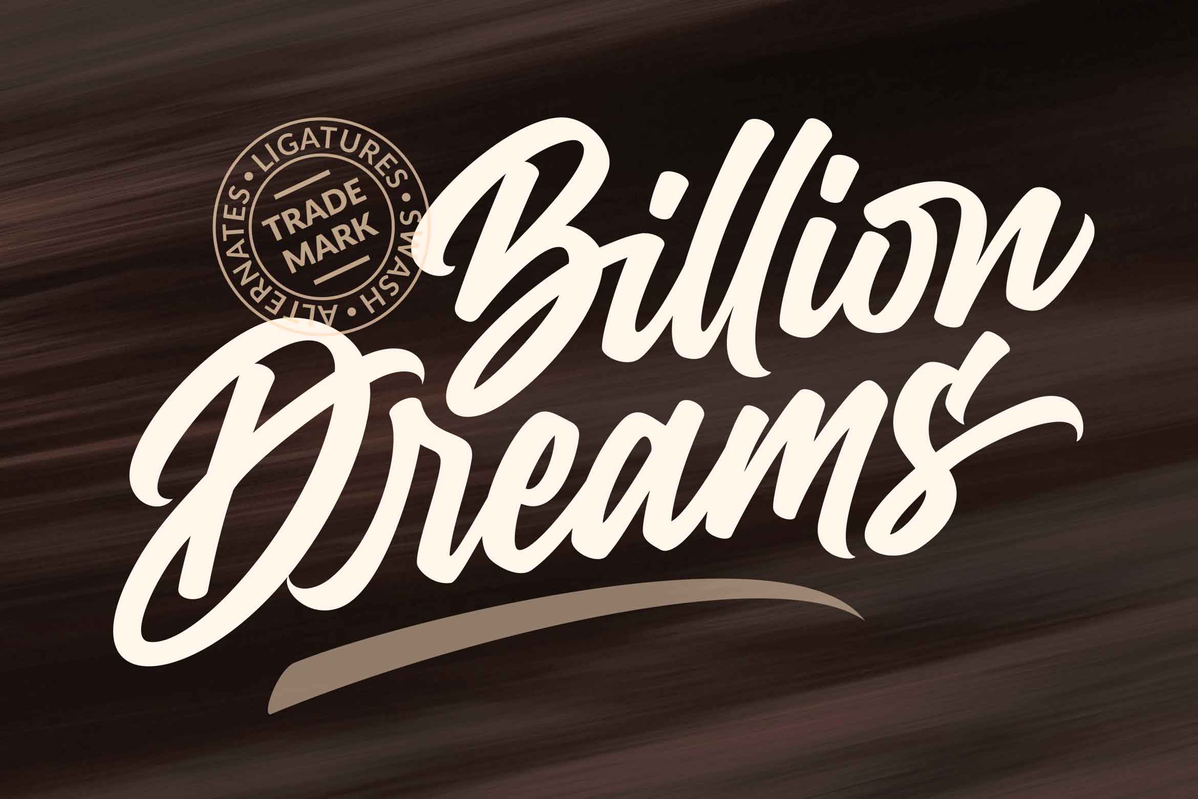 Billion Dream Free Font - script