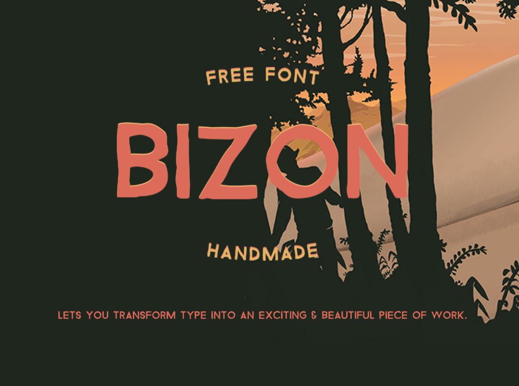 Bizon Free Font - decorative-display