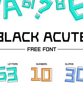 Black Acute Free Font - sans-serif, decorative-display