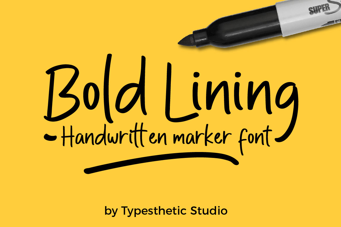 Bold Lining Free Font - script
