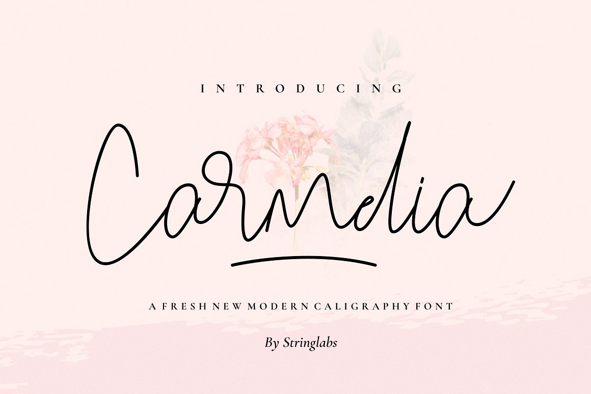 Carmelia Free Font - script
