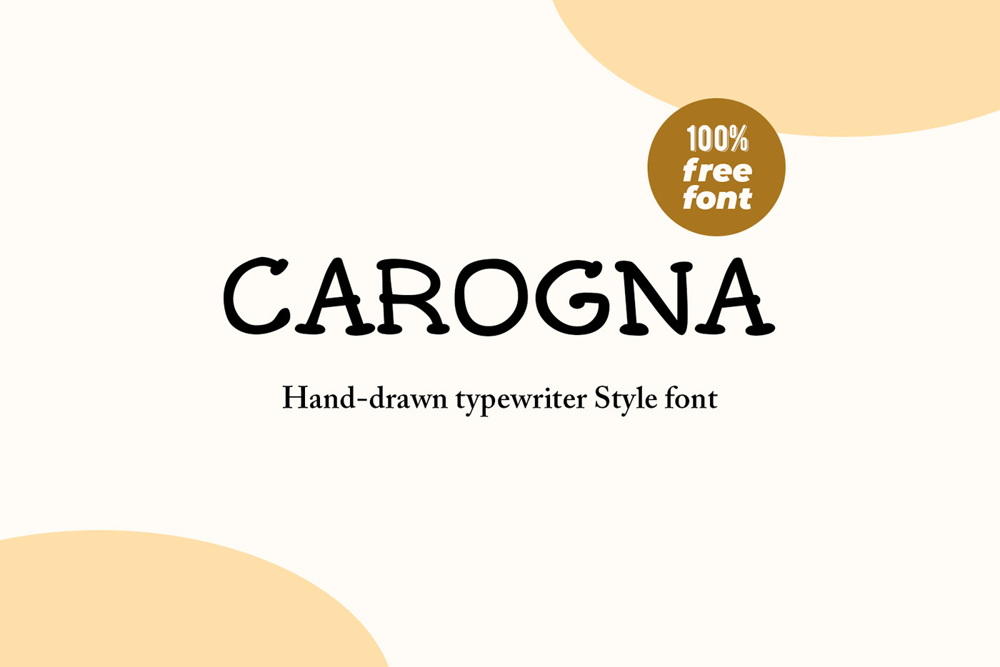 Carogna Free Font - script