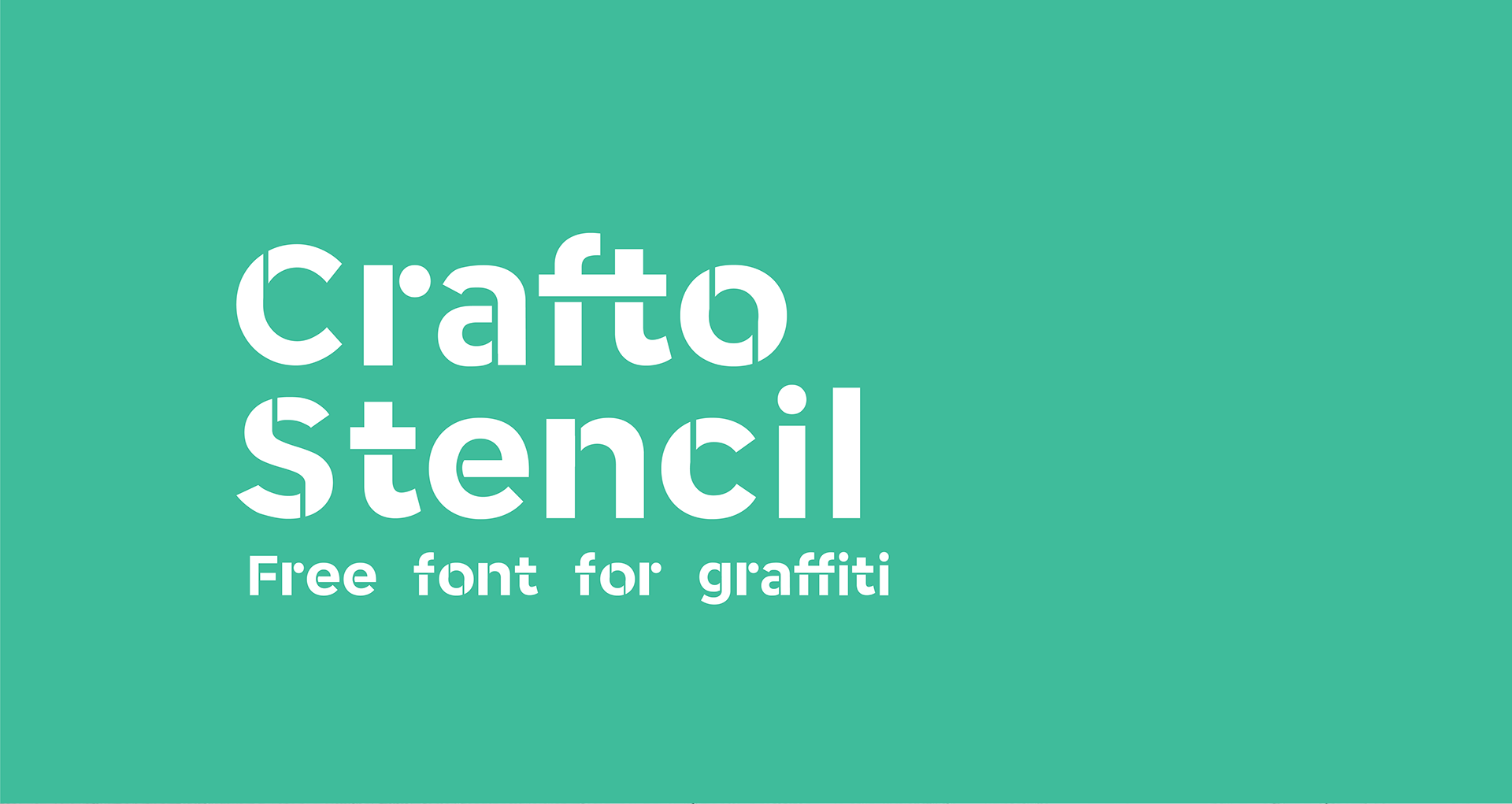 Crafto Stencil Free Font - decorative-display