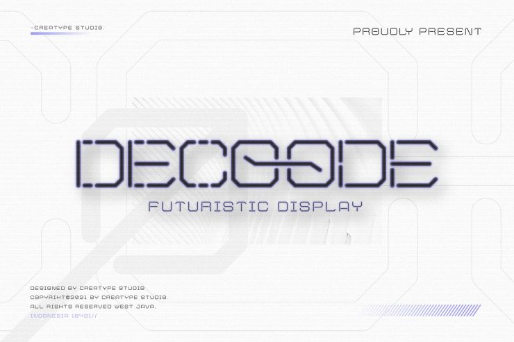 Decoode Free Font - decorative-display
