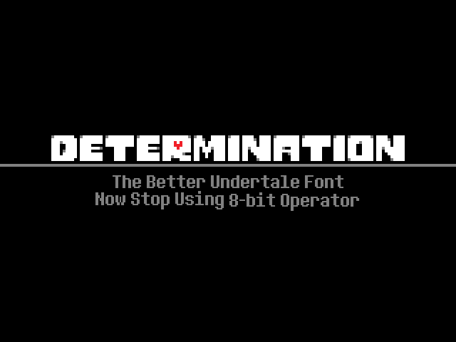 Determination Free Font - bitmap-fonts