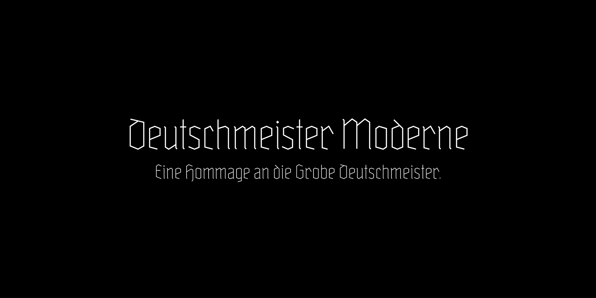 Deutschmeister Moderne Free Font - blackletter