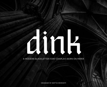 Dink Free Font - decorative-display, blackletter