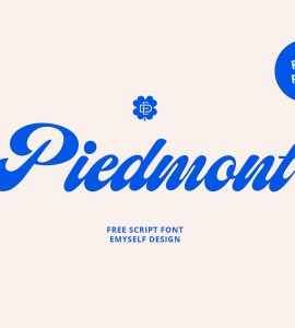 ED Piedmont Free Font - script