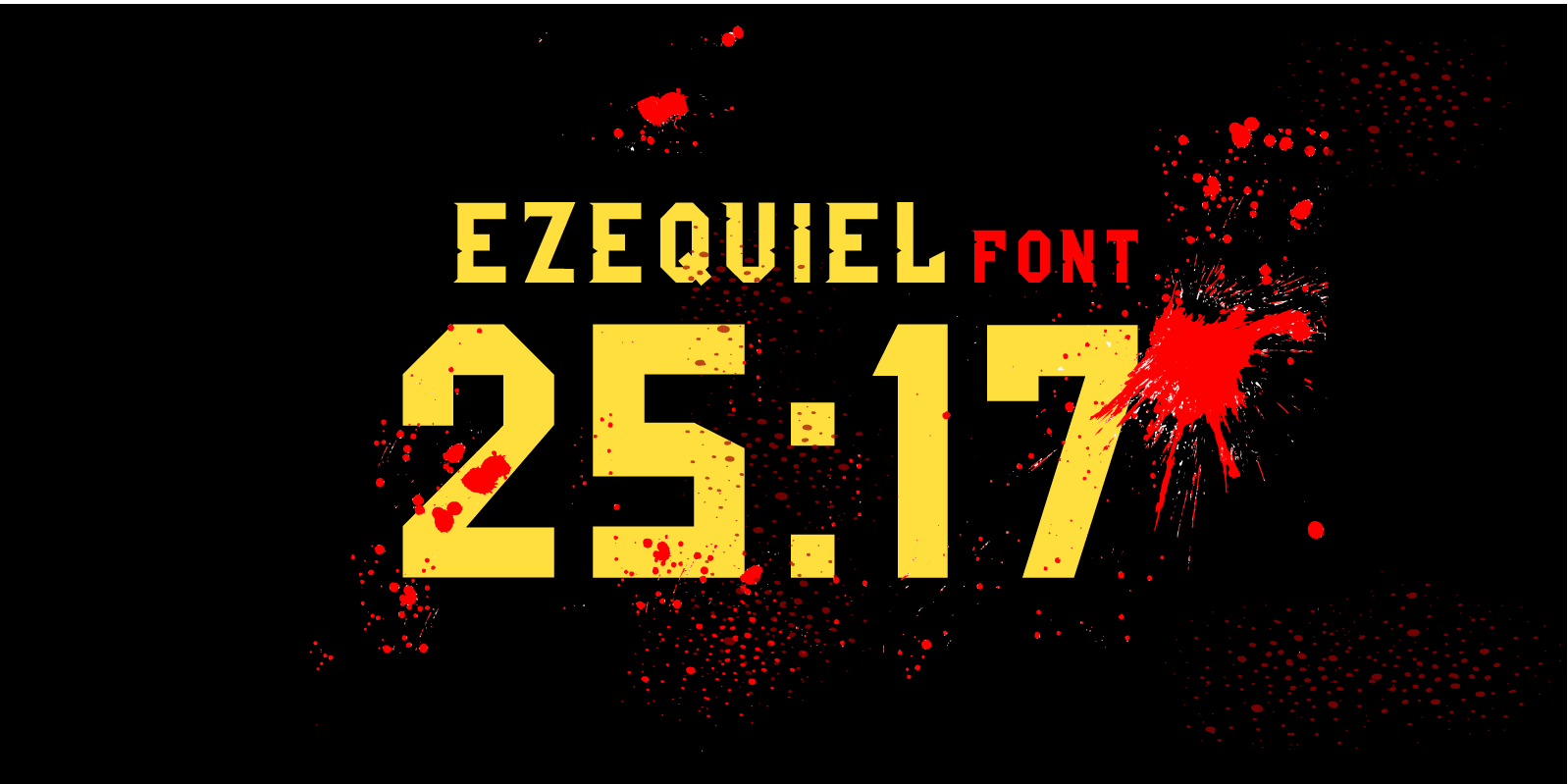 Ezequiel 25:17 Free Font - sans-serif