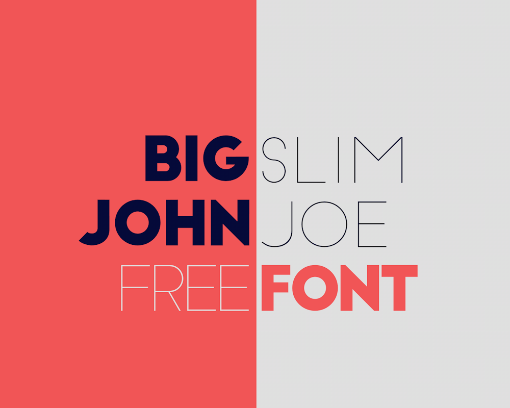 Big John / Slim Joe - FREE Font
