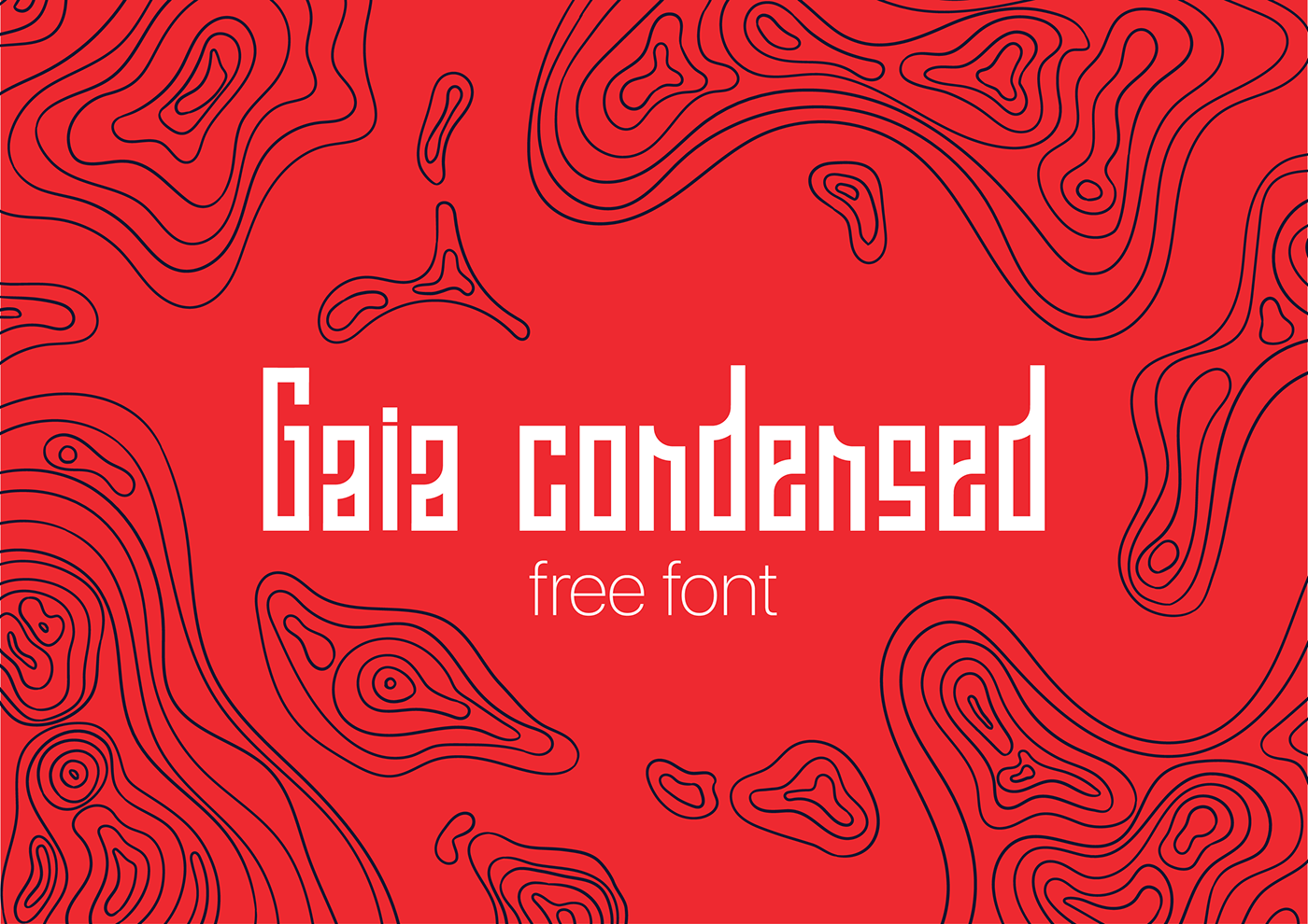 Gaia Condensed Free Font - decorative-display