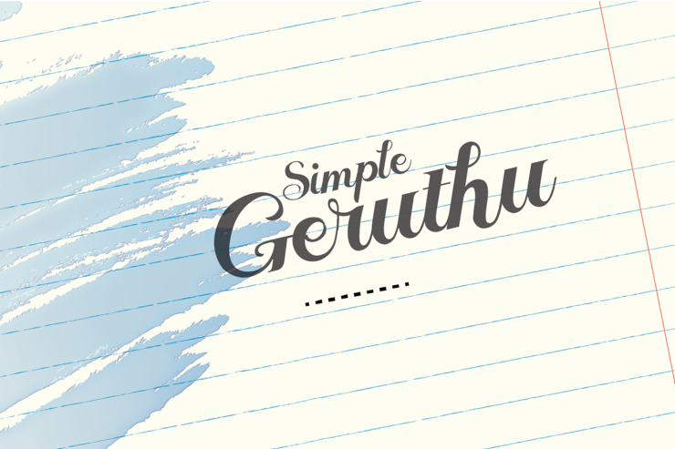 Geruthu Free Font - script
