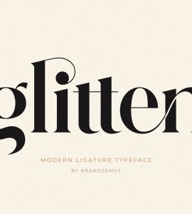 Glitten Free Font - decorative-display