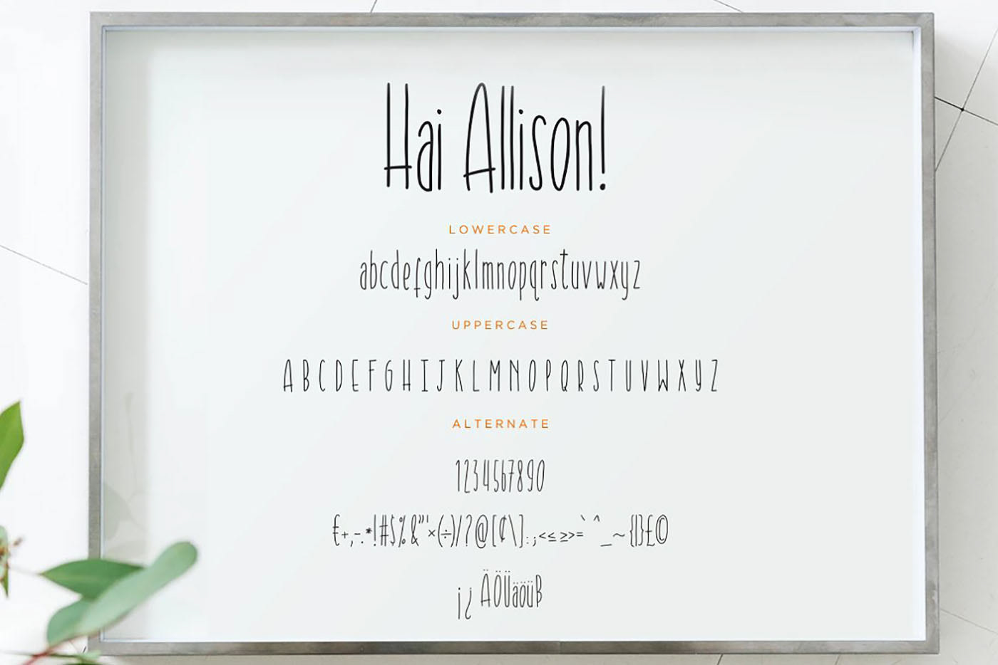 Hai Allison Free Font - script