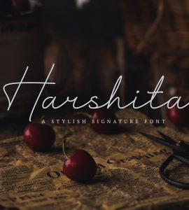 HARSHITA Free Font - script