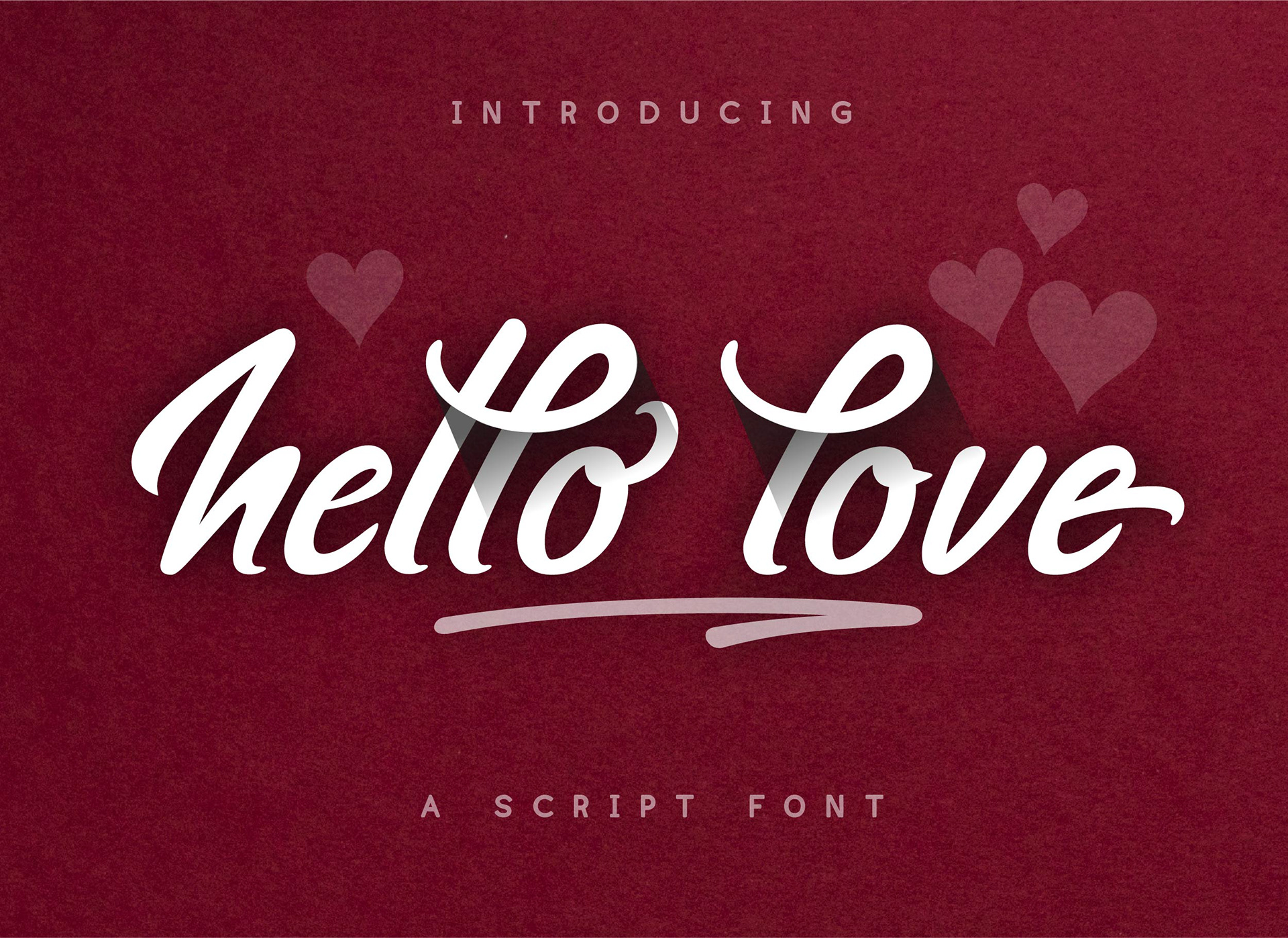 hello love Free Font - script