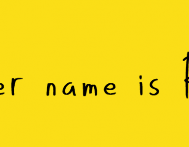 Her name is Rie Free Font - script