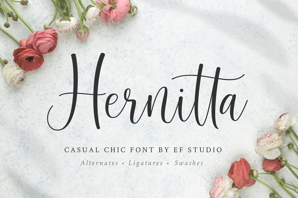 Hernitta Free Font - script
