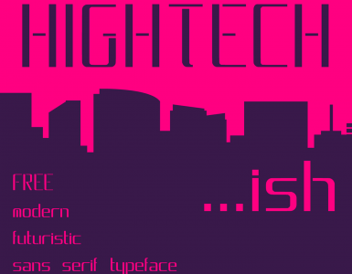 HighTech...ish Free Font - sans-serif, decorative-display