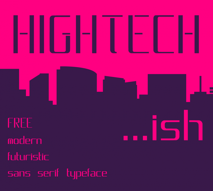 HighTech...ish Free Font - sans-serif, decorative-display