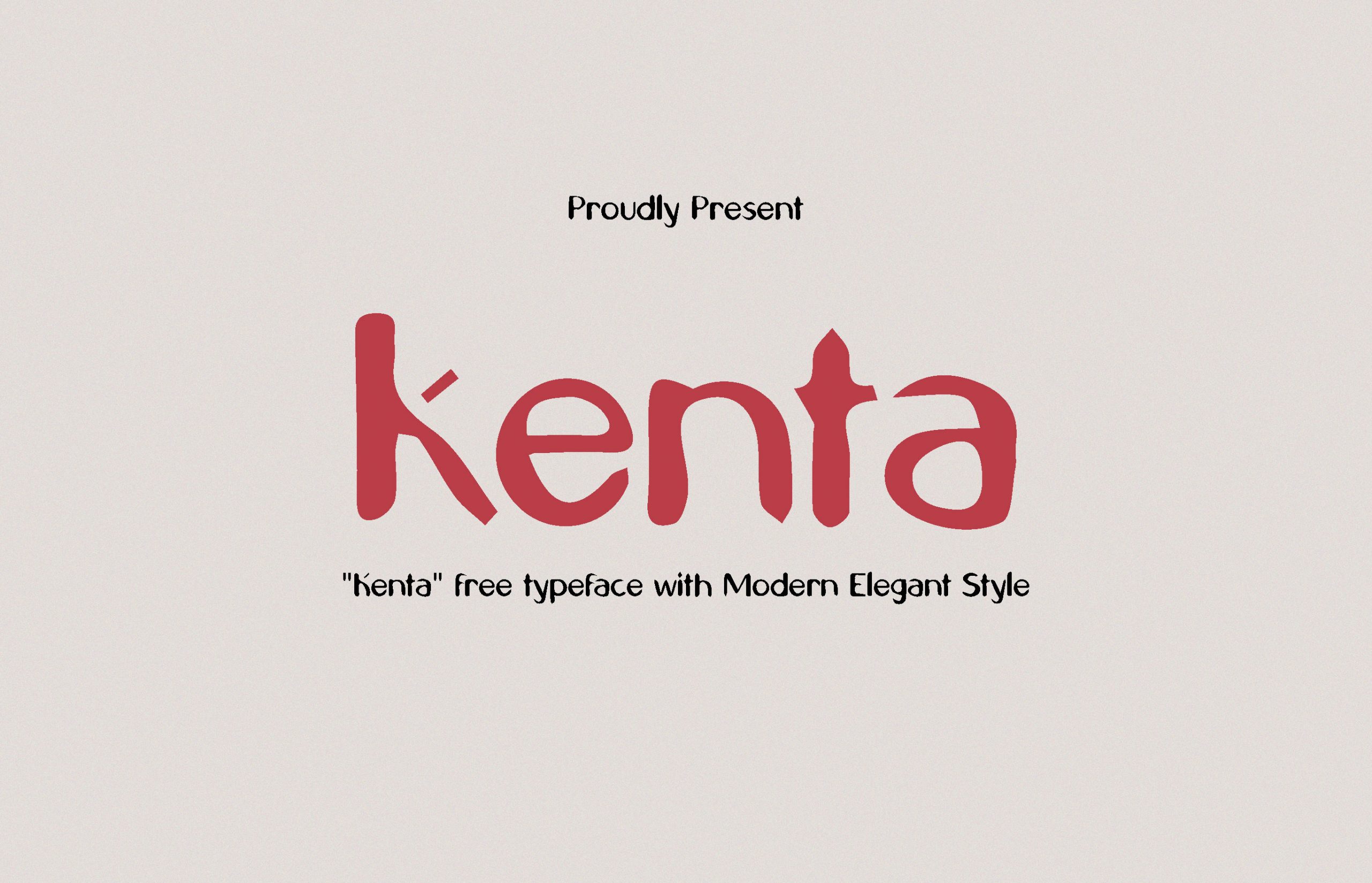 Kenta Free Font - decorative-display