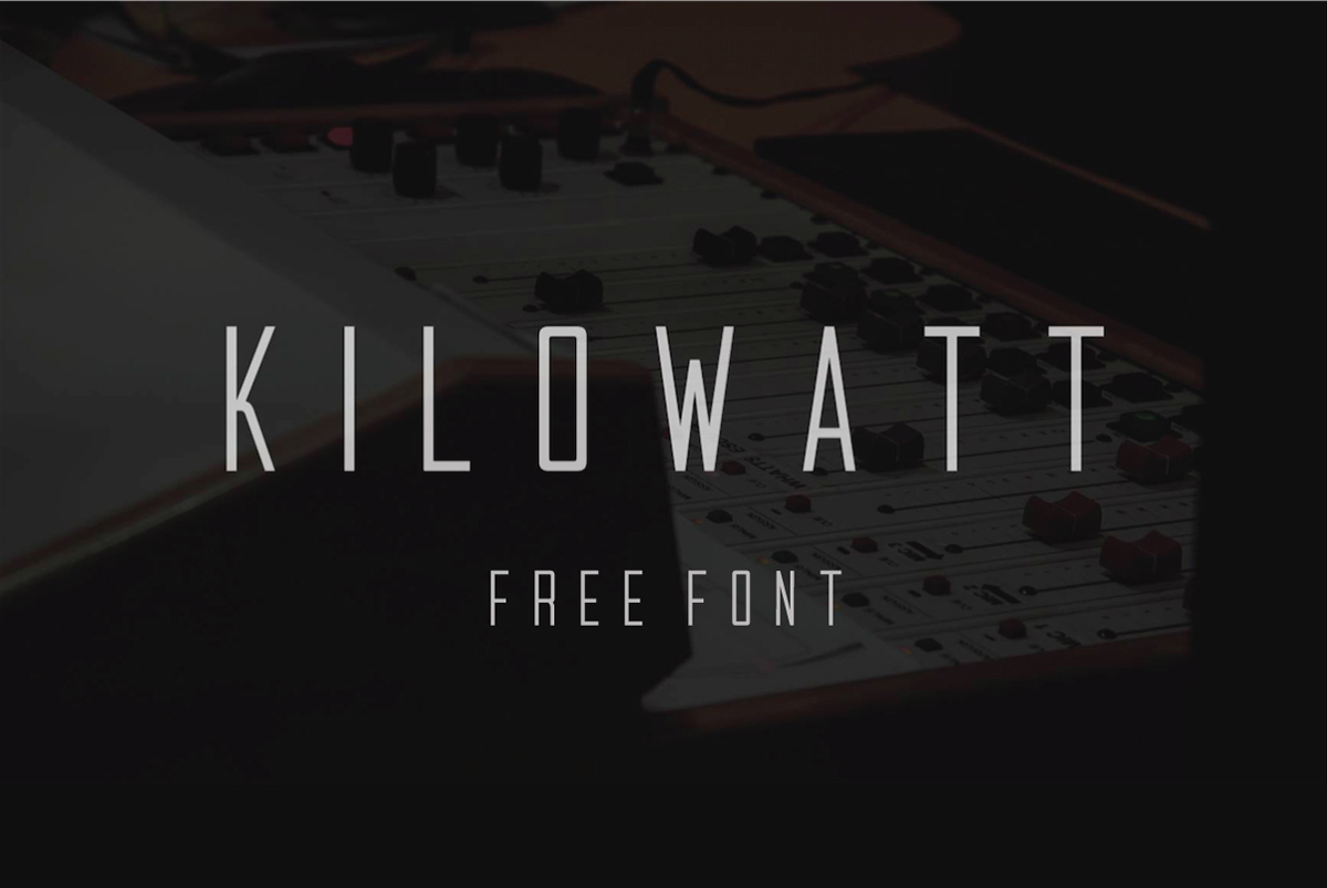 Kilowatt Free Font - sans-serif