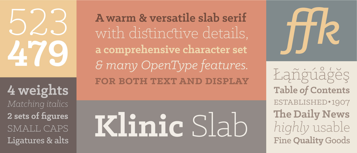 Klinic Slab Free Font - slab-serif