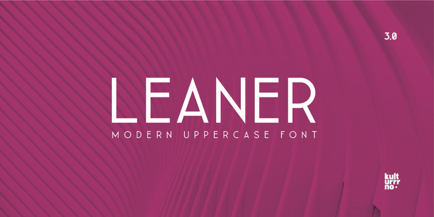 LEANER THIN Free Font - sans-serif