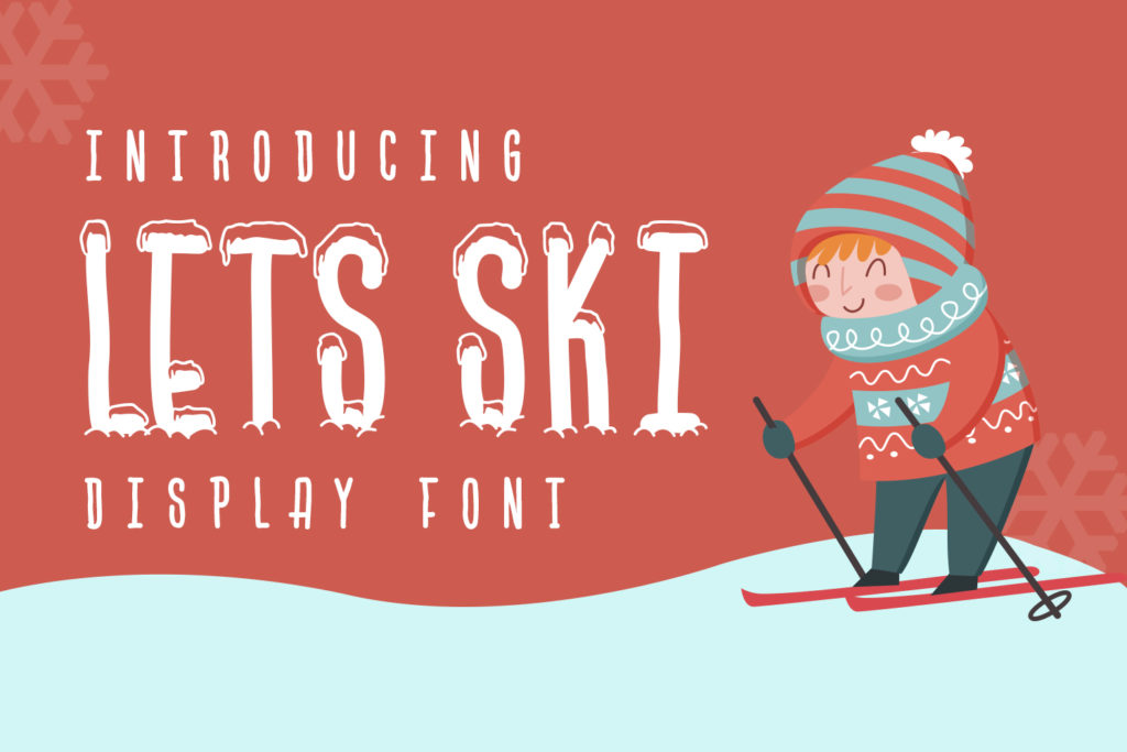 Lets Ski Free Font - decorative-display
