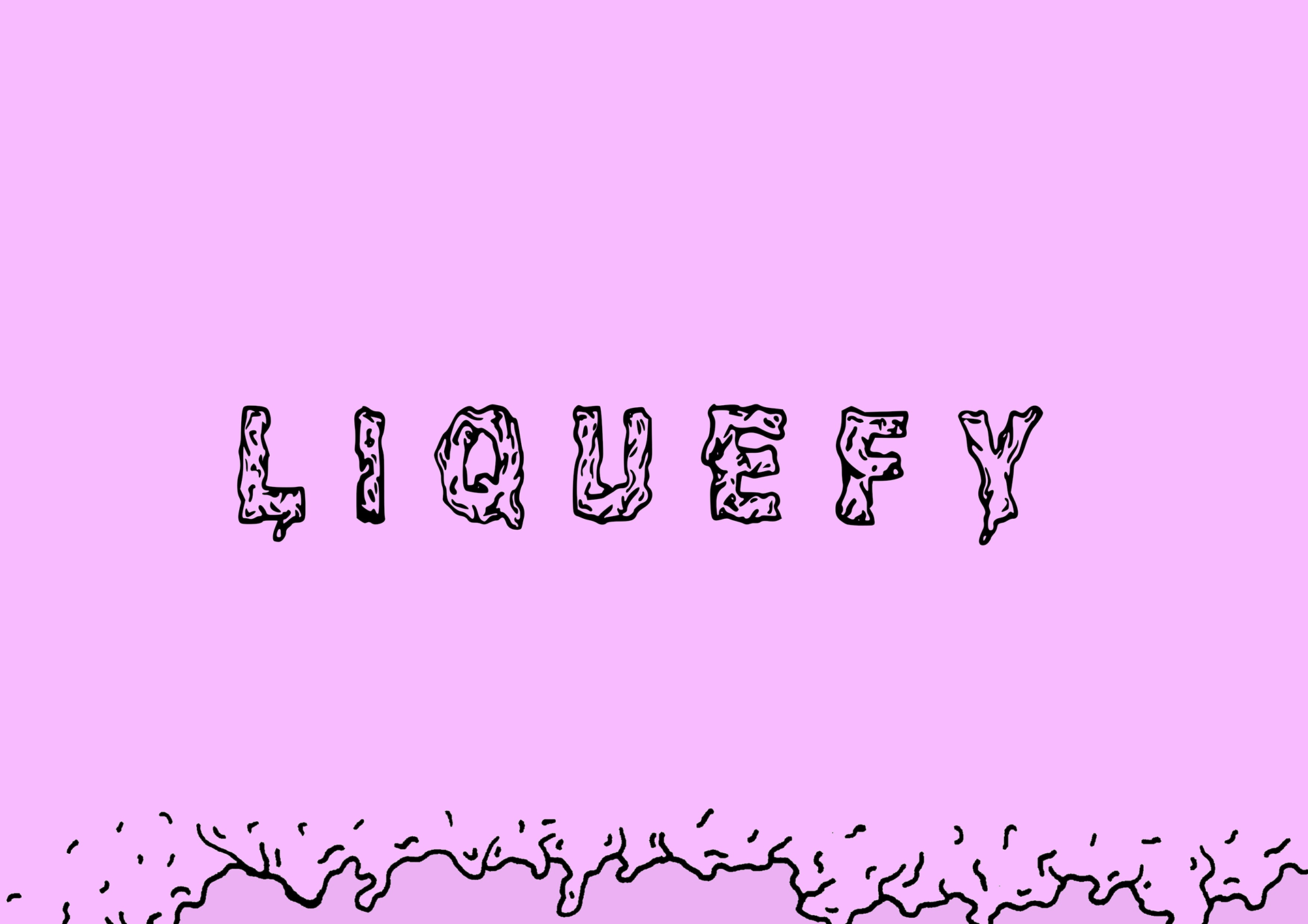 Liquefy Free Font - decorative-display