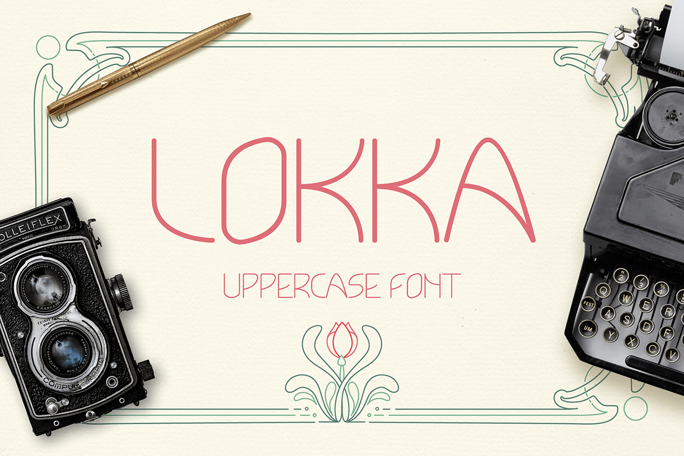 Lokka Free Font - decorative-display