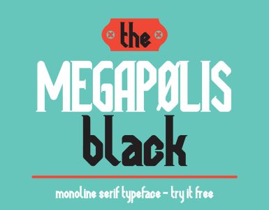 Megapolis Free Font - serif
