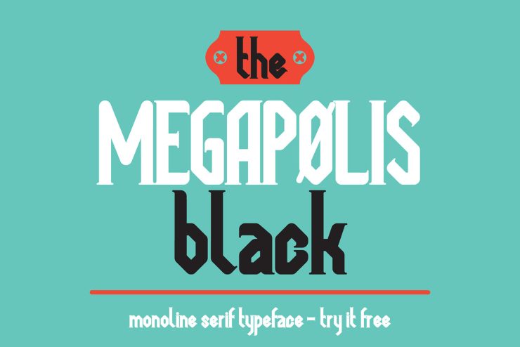Megapolis Free Font - serif