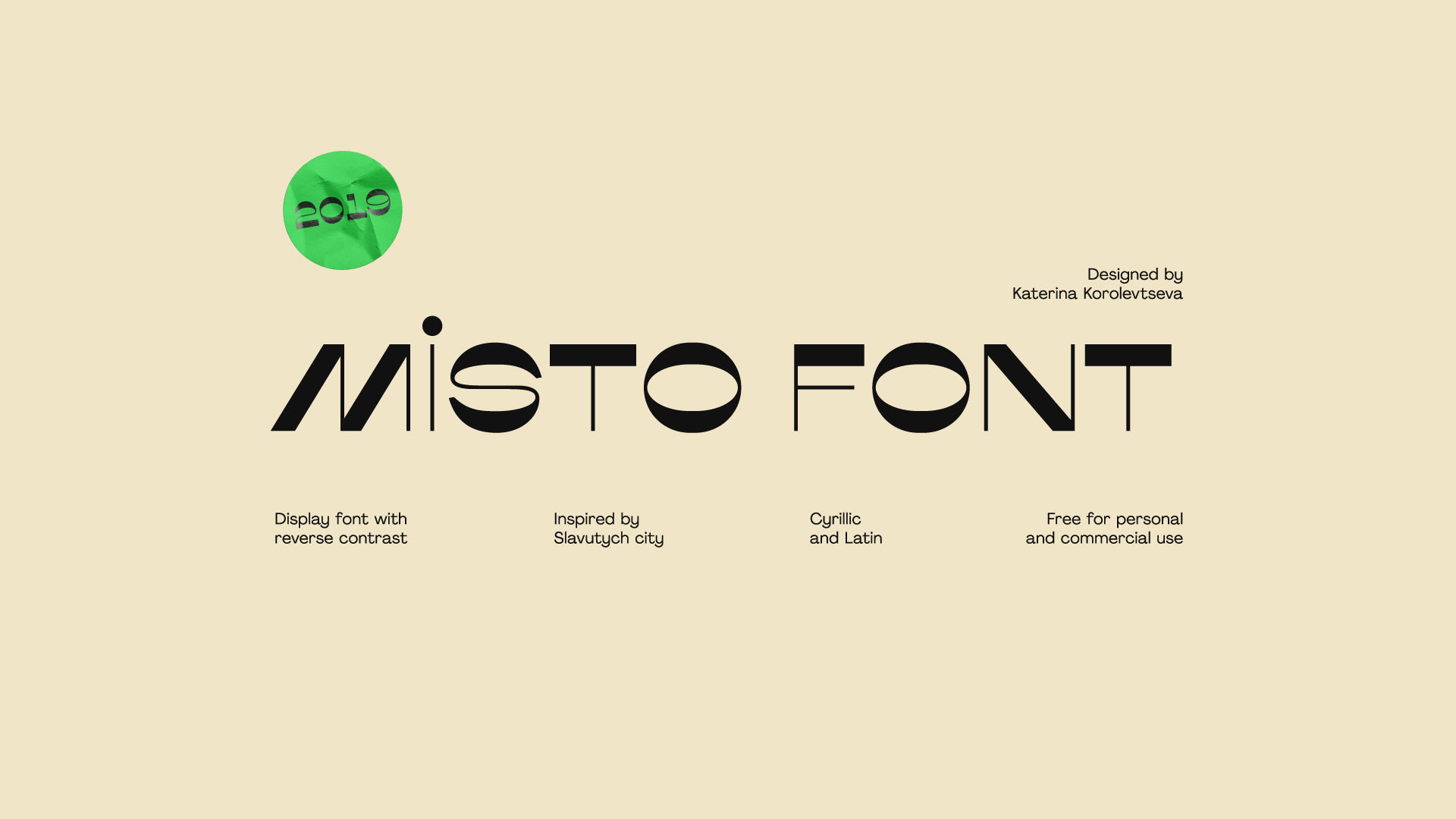 Misto Free Font - decorative-display, cyrillic