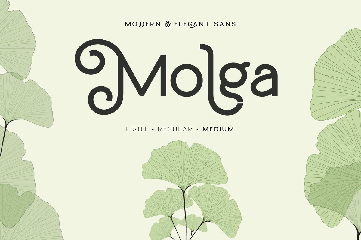 Molga Free Font - decorative-display