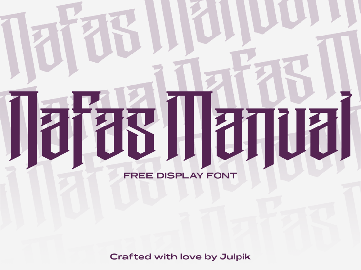 Nafas Manual Free Font - blackletter