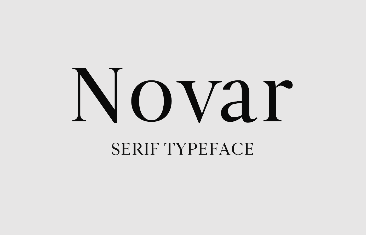 Novar Free Font - serif