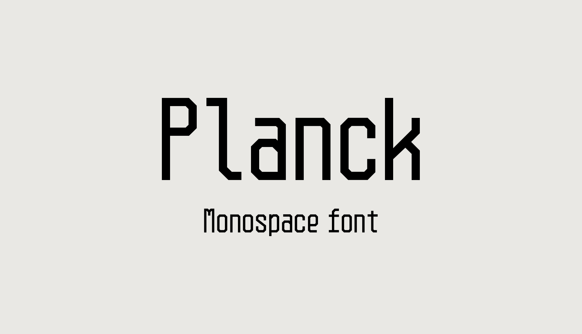 Planck Free Font - monospaced