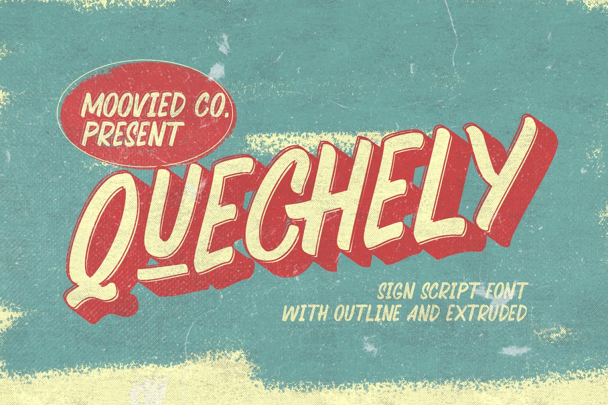 Quechely Free Font - script