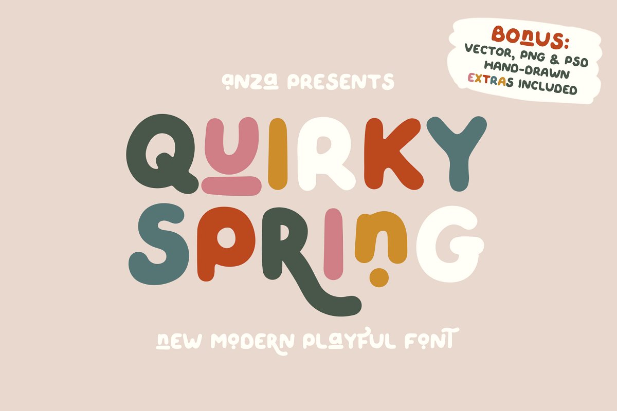 QUIRKY SPRING Free Font - decorative-display