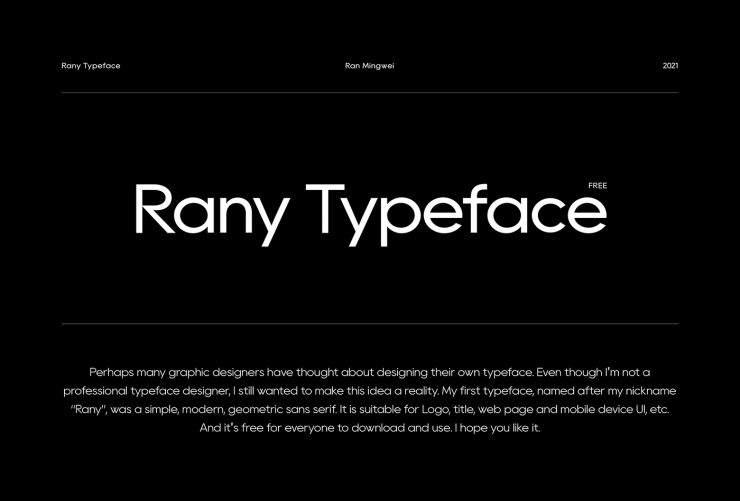 Rany Free Typeface - sans-serif