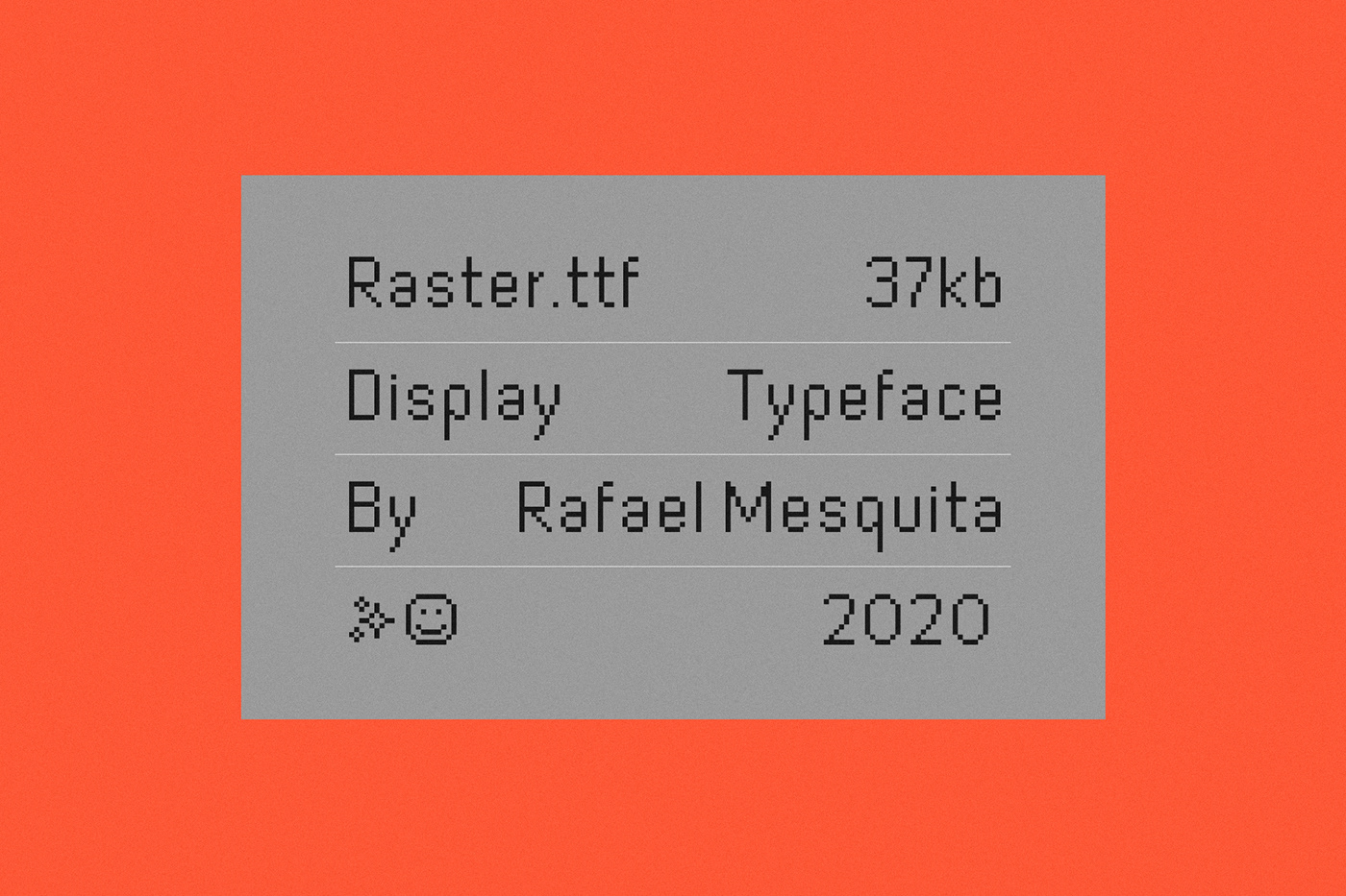Raster Free Font - sans-serif, bitmap-fonts